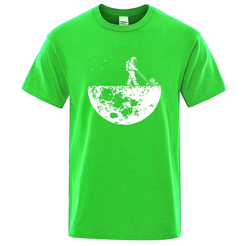 Men T-shirt High Quality Funny Cotton Blend Lunar Cleaner Printing Casual Cool Loose O-neck Male for MenT-shirt Hip Hop Tees Quick Pick Grocers